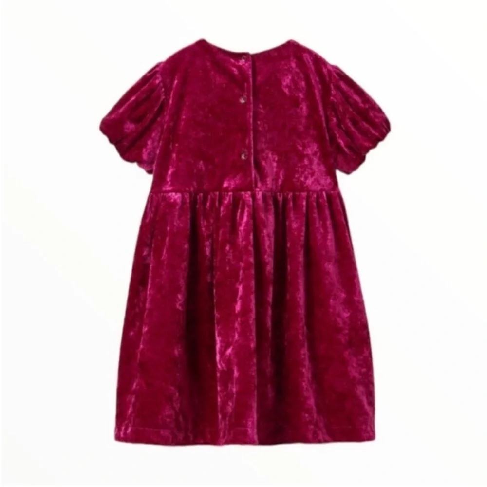 ZARA Kids, Burgundy, Velvet dress, girl size 18-24